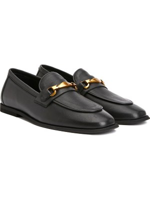 Divarese Dıvarese Black Women's Leather Loafers