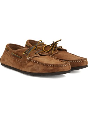 George Hogg Tan Men's Leather Driver Loafers
