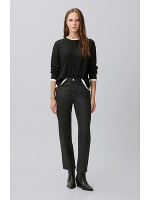 Network Black Coated Straight Fit Jeans