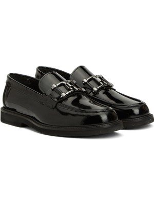 Divarese Dıvarese Black Women's Patent Leather Loafers