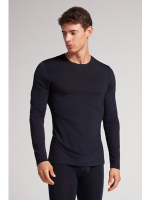 Intimissimi Merino Wool Long Sleeve Crew Neck Sweater
