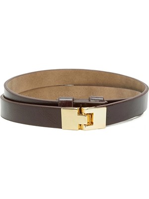 Network Burgundy Women's Leather Belt