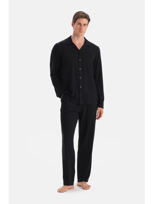 Dagi Anthracite Melange Travel Soft Touch Shirt And Pants Pajama Set