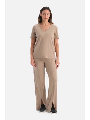 Dagi Beige Ribbed Pants