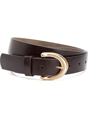 Network Dark Brown Women's Suede Belt