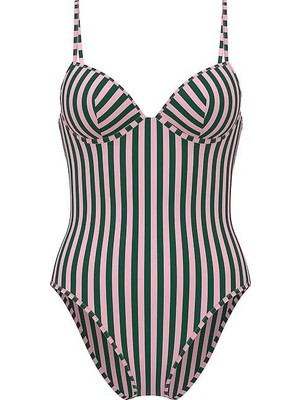 Victoria's Secret Essential Heritage Striped Balconette One-Piece Swimsuit