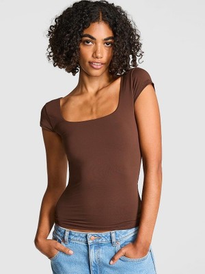 Victoria's Secret Base Stretch Short-Sleeve T-Shirt