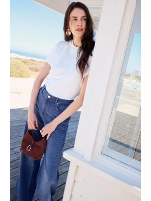 Network Indigo Rhinestone Print Denim Jeans