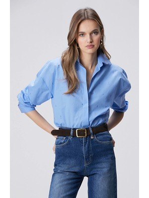 Network Blue Hotfix Detail Shirt