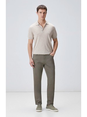 Network Light Khaki Non-Denim Casual Trousers