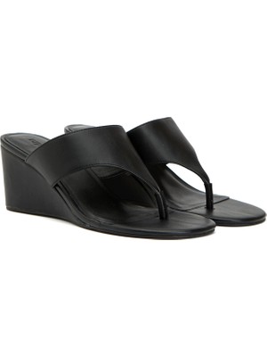 Divarese Dıvarese Black Toe Detail Women's Slides