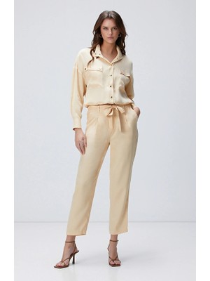 Network Light Beige Trousers