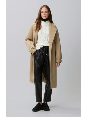 Network Beige Quilted Back Coat