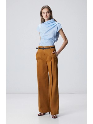 Network Camel Belt Detail Woven Trousers