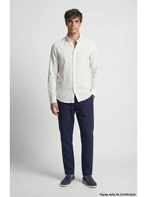 Network Navy Linen Jogger Pants