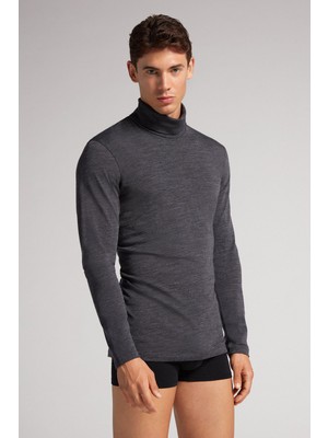 Intimissimi Merino Wool Long Sleeve Turtleneck Sweater