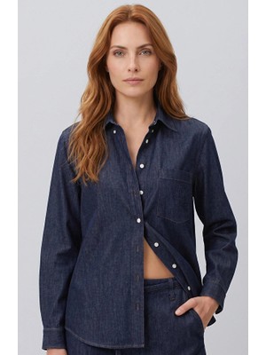 Network Navy Tencel Denim Shirt