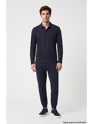 Network Navy Elastic Cuff Detail Sweatpants