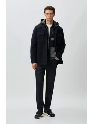 Network Navy Coated Denim Pants