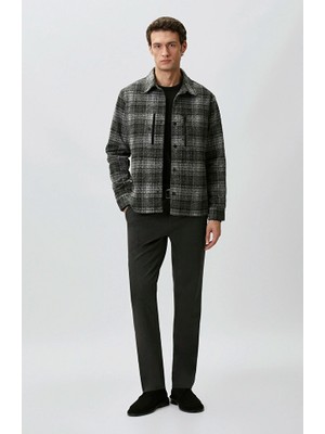 Network Anthracite Twill Pattern Trousers