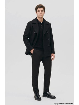 Network Black Twill Trousers