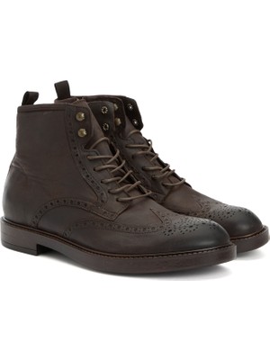 Divarese Dıvarese Brown Men's Leather Combat Boots