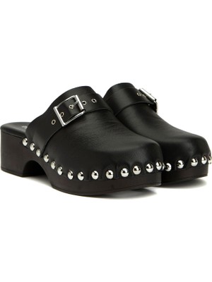 Divarese Dıvarese Black Women's Leather Slides