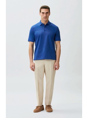 Network Stone Pleated Linen Blend Chino Casual Trousers