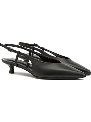 Divarese Dıvarese Black Leather Heeled Shoes