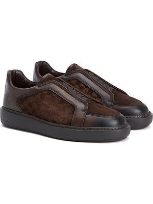 Network Brown Suede Trim Men's Sneaker