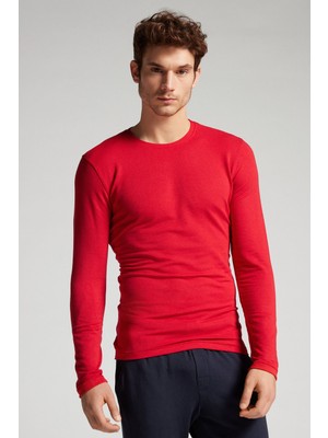 Intimissimi Men's Modal Cashmere Crew Neck Long Sleeve T-Shirt