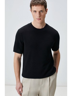 Network Black Cotton Knit Sweater