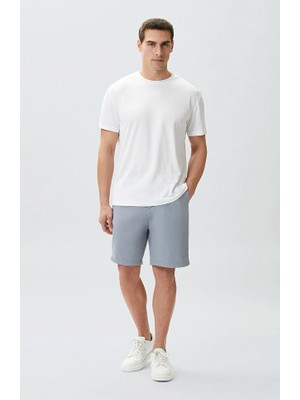 Network Blue Dobby Patterned Shorts