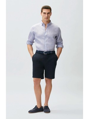 Network Navy Dobby Pattern Shorts