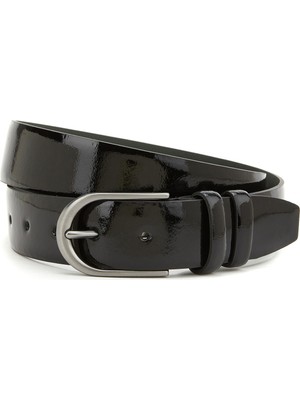 George Hogg Black Patent Men's Leather Belt