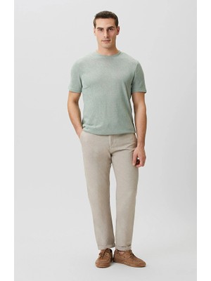 Network Mink Woven Cotton Linen Trousers