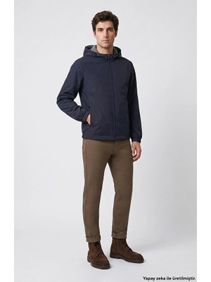 Network Navy Jersey Lined Jacket