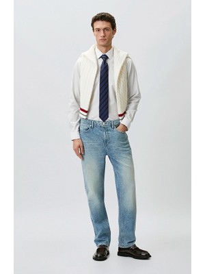 Network Light Blue Straight Fit Denim Jeans