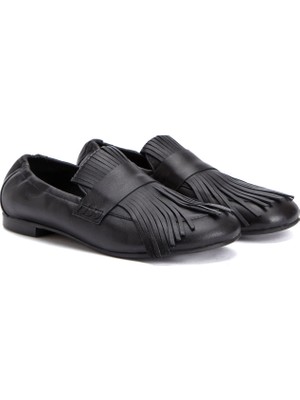 Divarese Dıvarese Black Women's Casual Comfort Leather Loafers