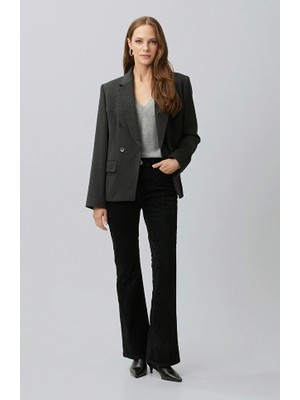 Network Black Flock Print Jeans