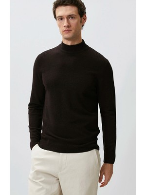 Network Burgundy Mock Neck Knit Sweater