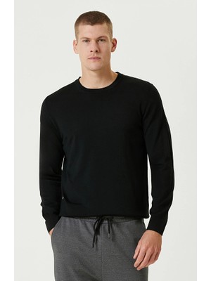 Network Black Wool Blend Knit Sweater