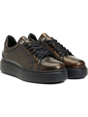 Divarese Dıvarese Bronze Women's Leather Sneakers