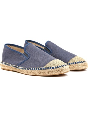 Divarese Dıvarese Men's Blue Linen Espadrilles