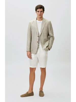 Network Off-White Linen Shorts