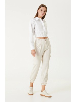 Network Beige Casual Trousers
