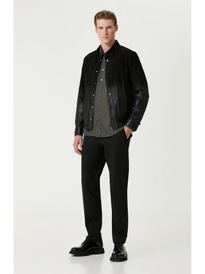 Network Black Twill Trousers
