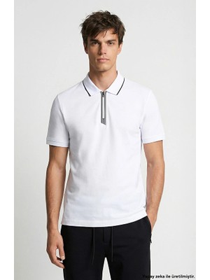 Network N-Tech White Zippered T-Shirt