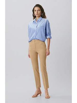 Network Beige Pintuck Trousers