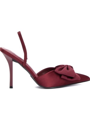 Divarese Dıvarese Burgundy Buckle Detail Stilettos